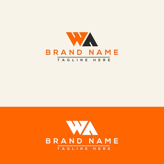 WA logo Design Template Vector Graphic Branding Element.