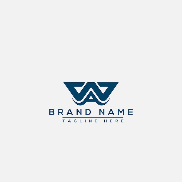 WA Logo Design Template Vector Graphic Branding Element