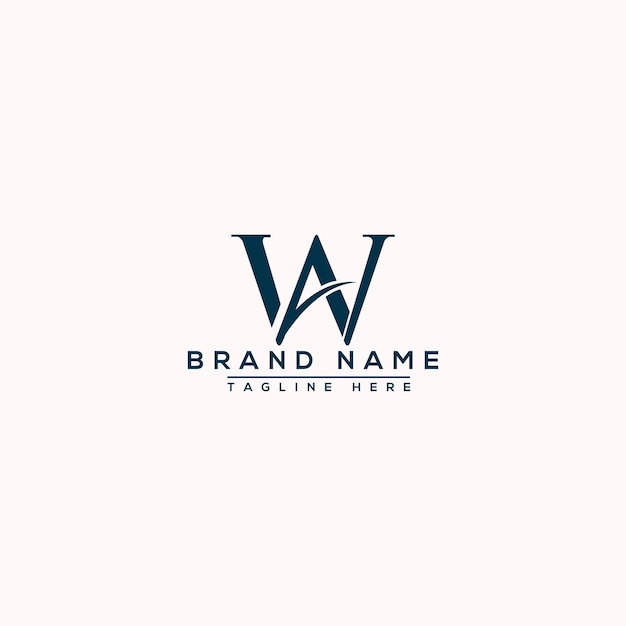 WA Logo Design Template Vector Graphic Branding Element