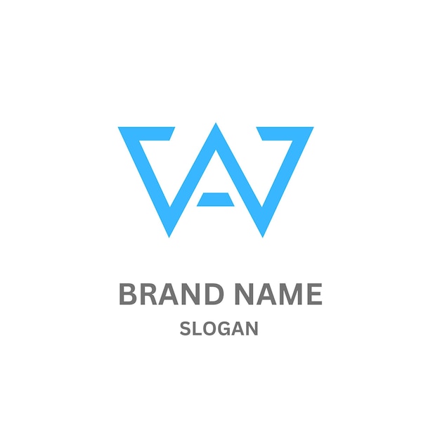 Vector wa327 letter wa logo design