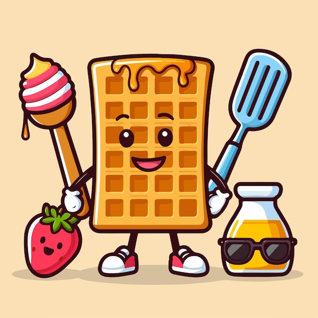 waffle and honey sweet character