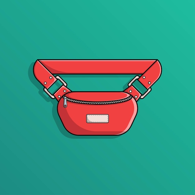 Waist bag vector illustration