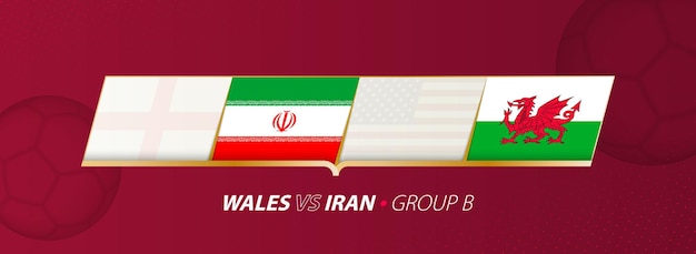 Wales Iran football match illustration in group A