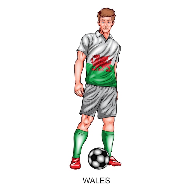 Wales National Football Player Design