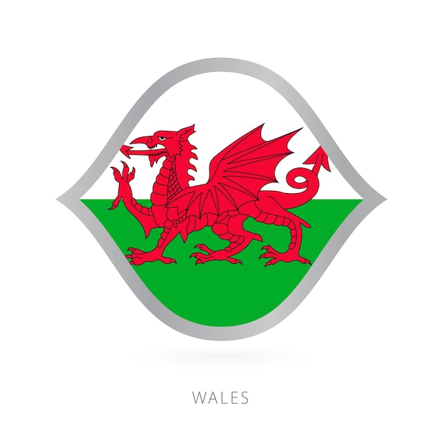 Wales national team flag in style for international basketball competitions