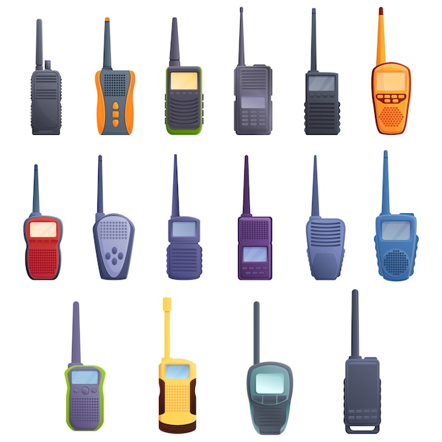 Walkie talkie set, cartoon style