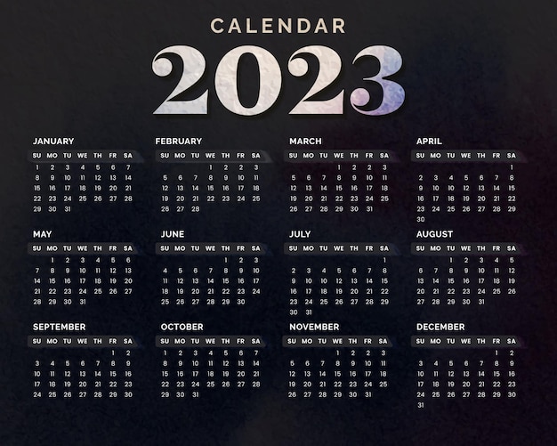 Vector wall calendar 2023 design, flat 2023 calendar,minimalist inspirational photos monthy nature calendar