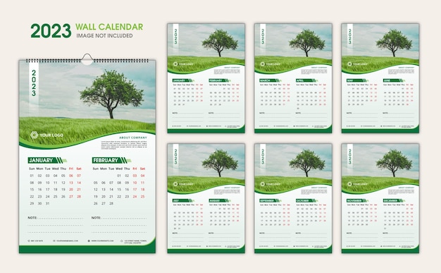 Wall Calendar Template Calendar 2023 Premium Vector