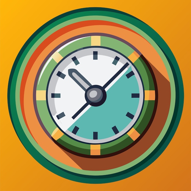 Vector wall clock painting