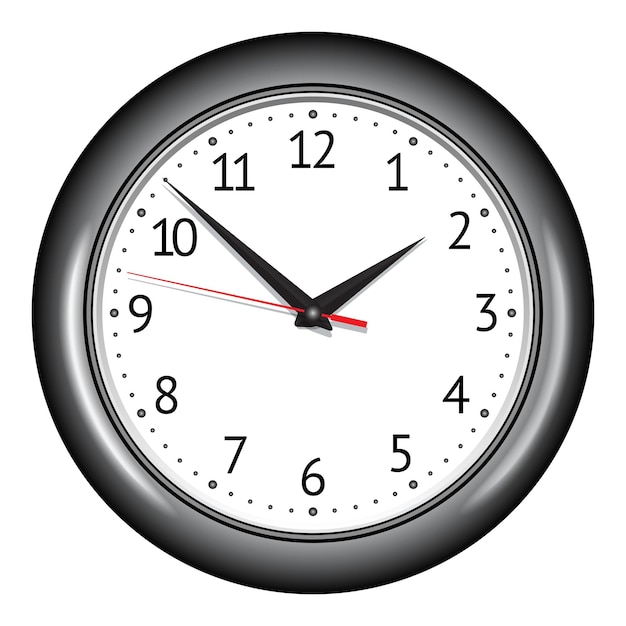 Wall mechanical clock Vector illustration