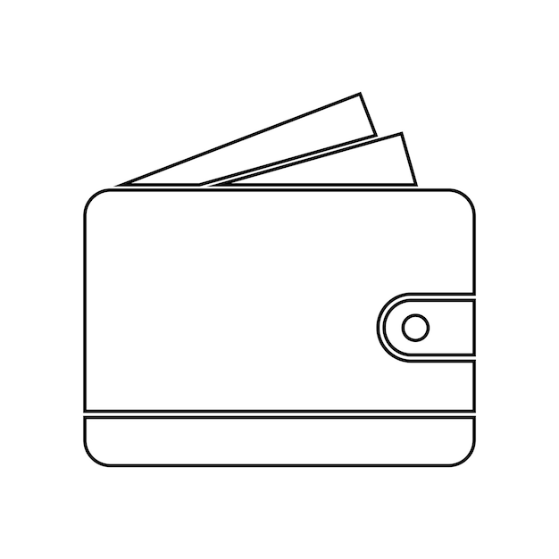 Wallet icon vector