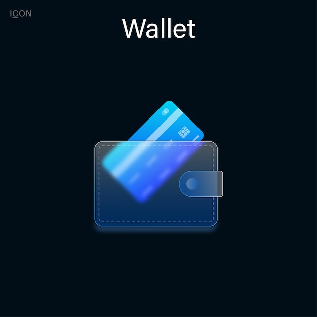 Wallet icons Glassmorphism