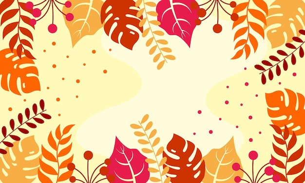 Vector a wallpaper pattern with a tree and leaves on it