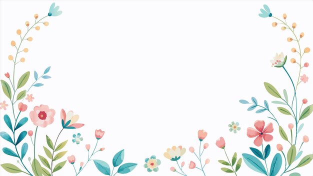 Vector a wallpaper with flowers and butterflies