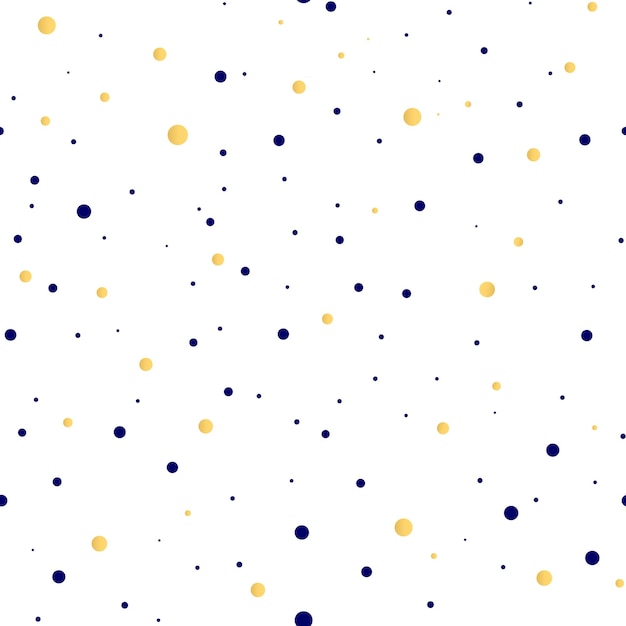 Vector wallpaper with gold and blue dots on a light background