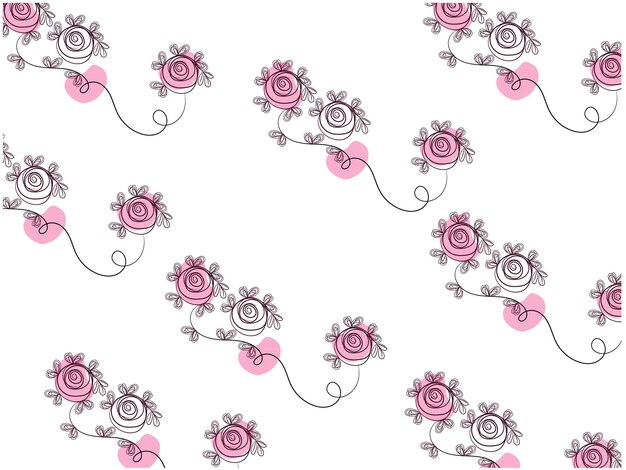 a wallpaper with pink and pink roses and a string