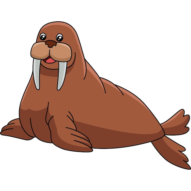 Walrus Cartoon Clipart Animal Illustration