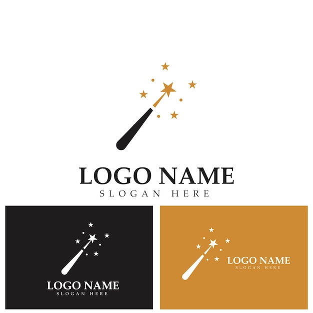 Wand magic hat Logo Template vector symbol design