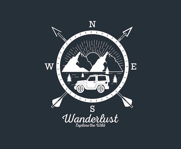 wanderlust adventure logo