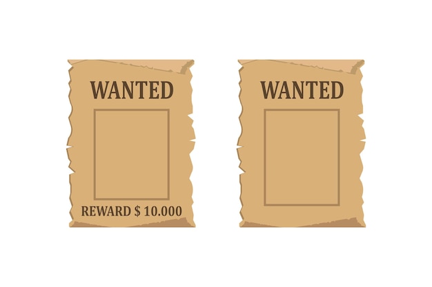 Wanted template vintage poster