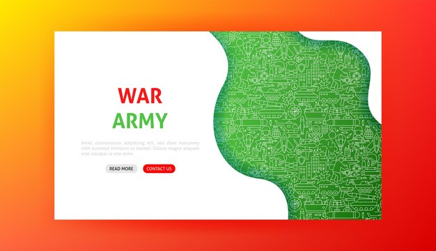 War Army Landing Page