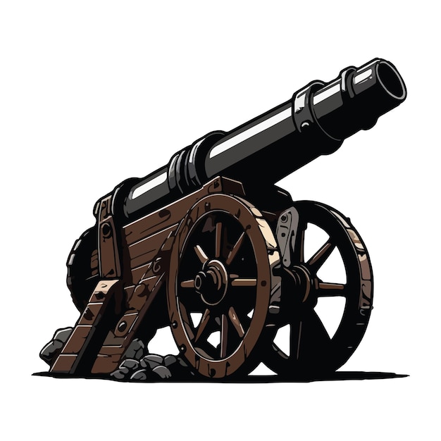 war cannon vector design illustration