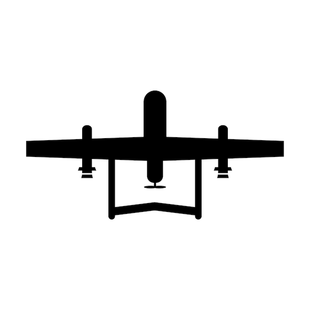 War drone icon Vector isolated on white