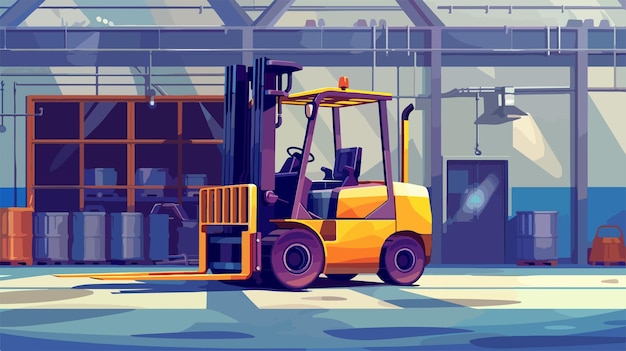 Vector warehouse forklift lifter illustration