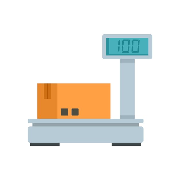 Vector warehouse scales icon flat illustration of warehouse scales vector icon for web design