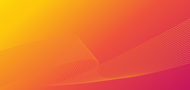 Warm hot soft background backdrop with curved lines stripes gradient image or wavy wiggle heat flow