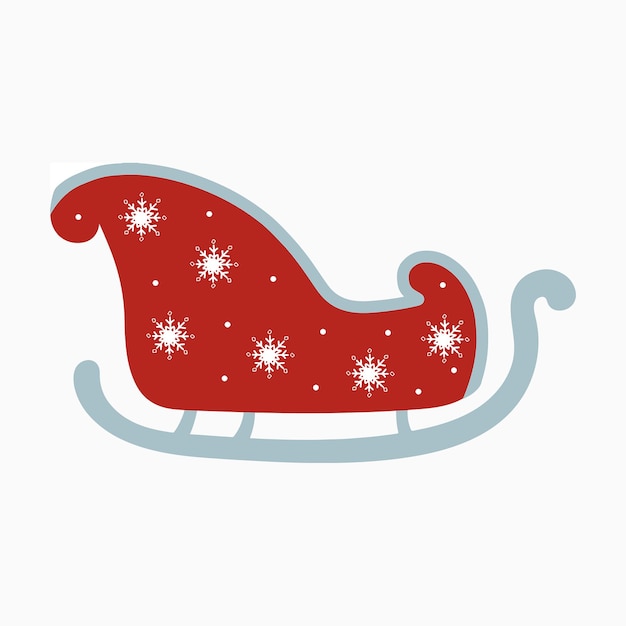 Warm and Joyful Christmas Santa Sleigh Illustration