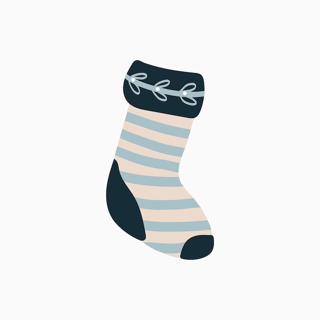 Warm and Joyful Christmas Sock Illustration