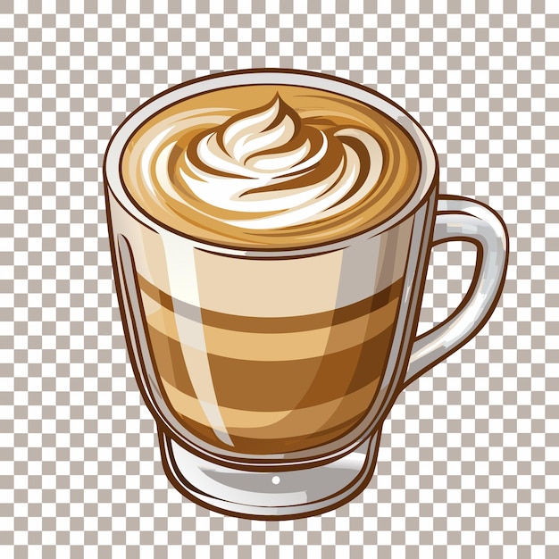 Warm Morning Latte Cup Drink Vector Illustration