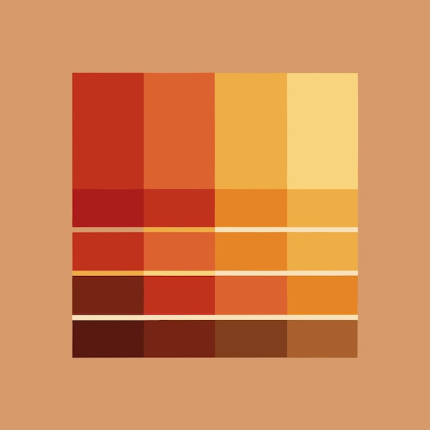 Vector warm sepia modern retro color palette template