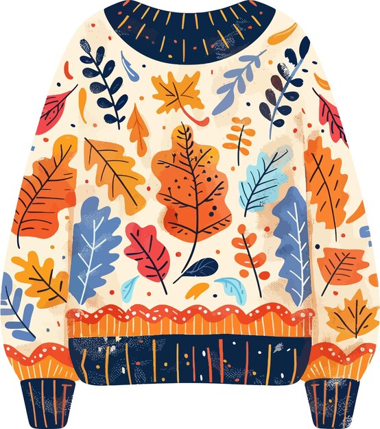 Vector warm and stylish sweater for fall