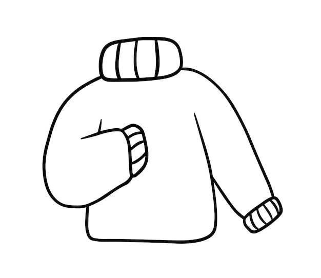 Warm sweater body warming clothes made of yarn doodle linear cartoon coloring