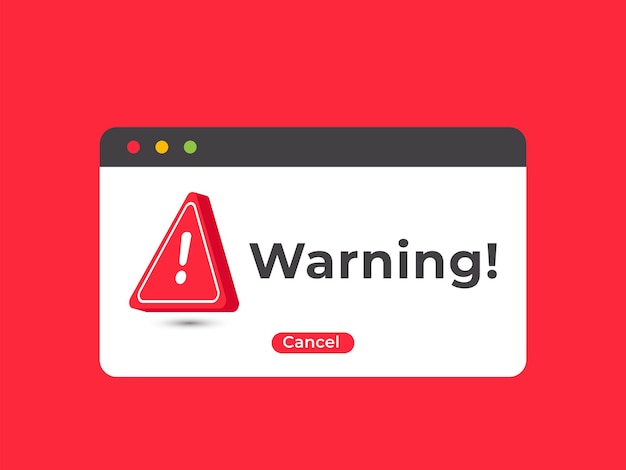 warning attention design concept