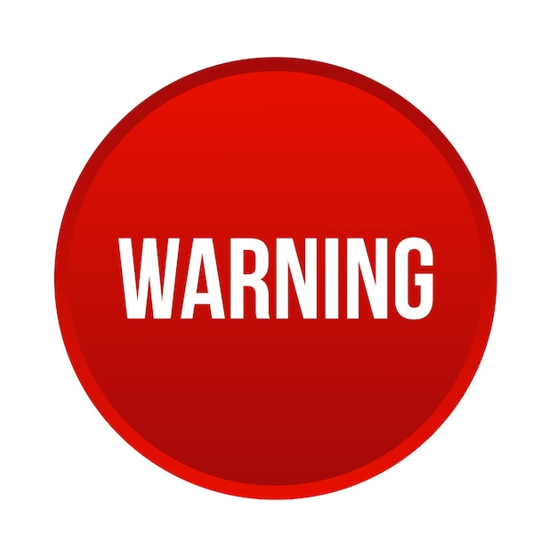 Warning banner design Warning icon Flat style vector illustration