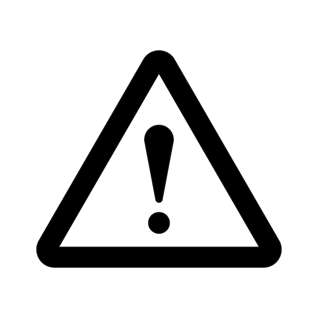 Warning board icon Black vector graphics