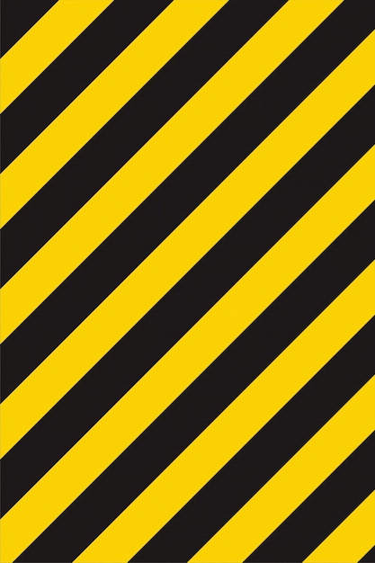 Warning Bold Stripes Yellow and Black Hazard Grunge Background