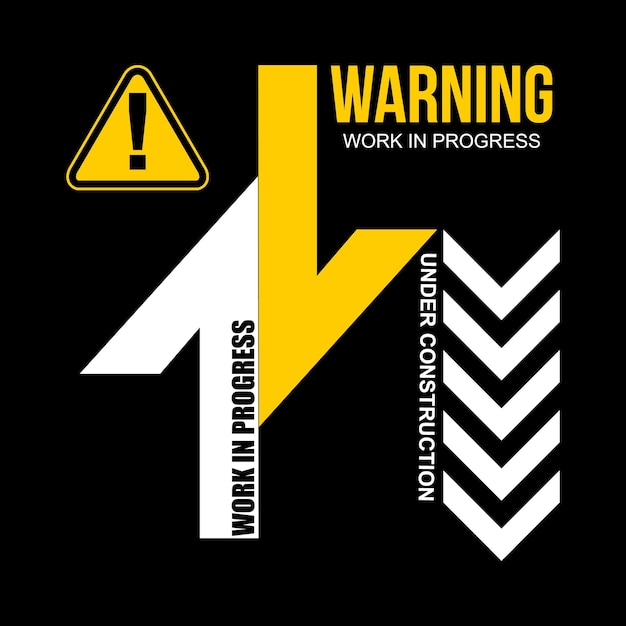 Warning, under construction background vector