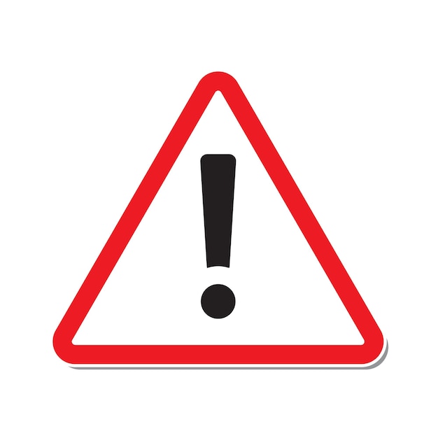 Warning sign Danger traffic sign Flat design traffic sign vector