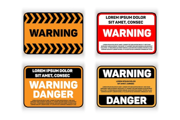 Warning Sign design vector design