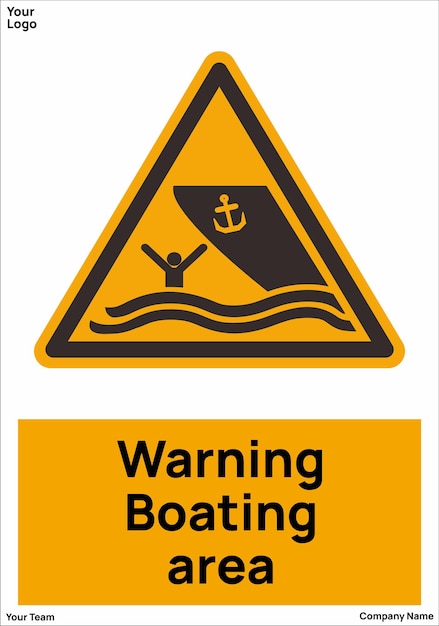 Vector a warning sign that says warning of a boat being washed