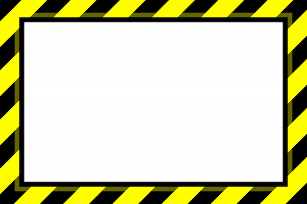 Warning sign yellow black stripe