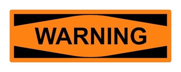 Vector warning symbol sign orange label vector illustration