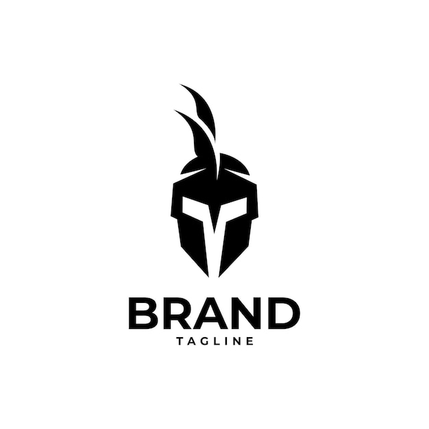 Warrior sparta logo vector template. strong knight symbol.