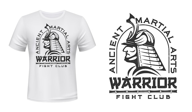 Warriors fight club tshirt print martial arts