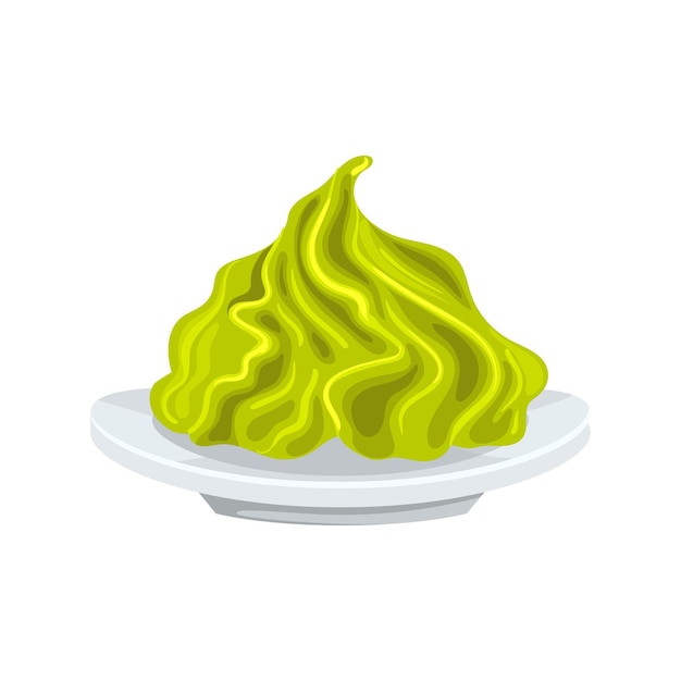 Wasabi sauce cartoon vector illustration