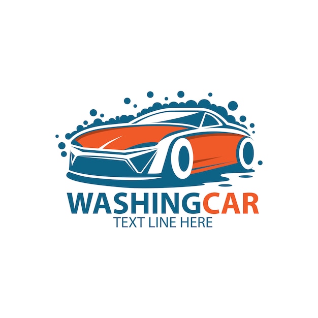 Wash car logo template